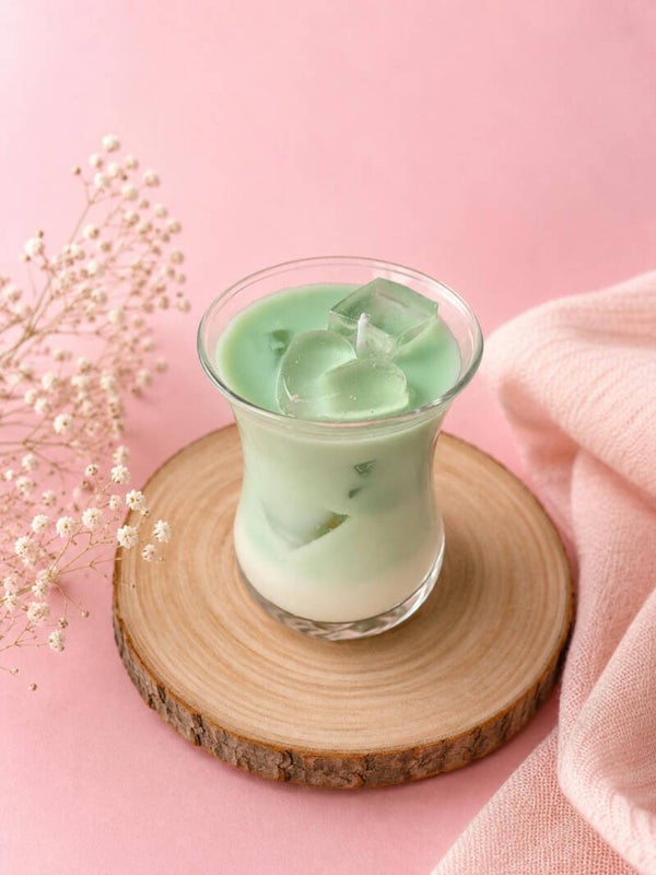 iced latte kaars groene thee