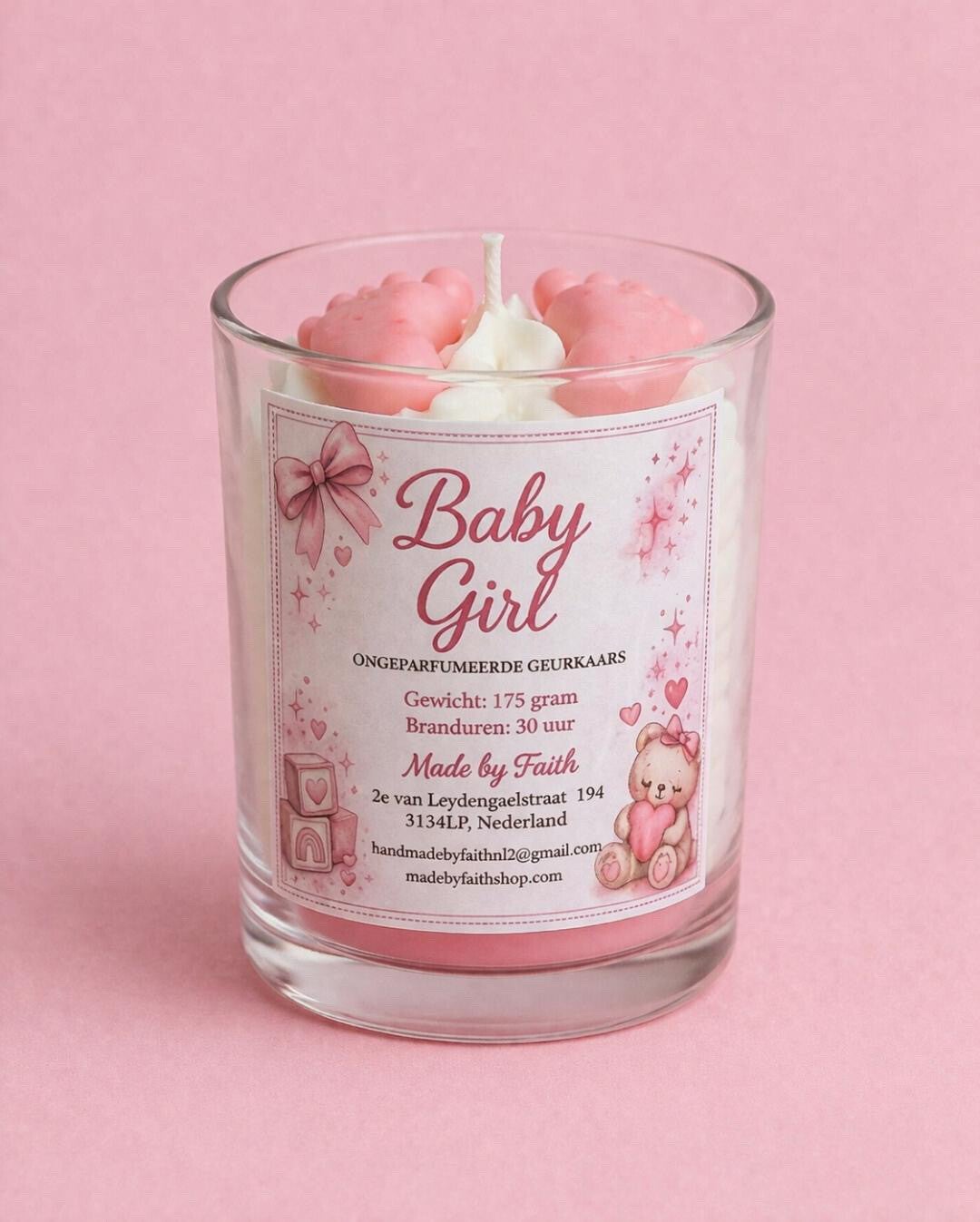 baby kaars roze whipped wax ongeparfumeerd