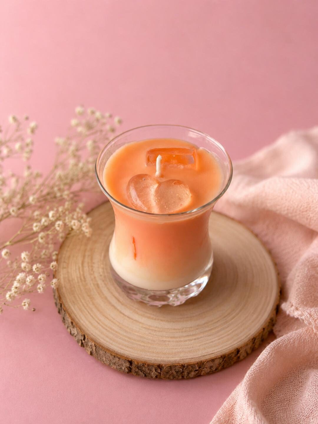 iced latte mango peach kaars