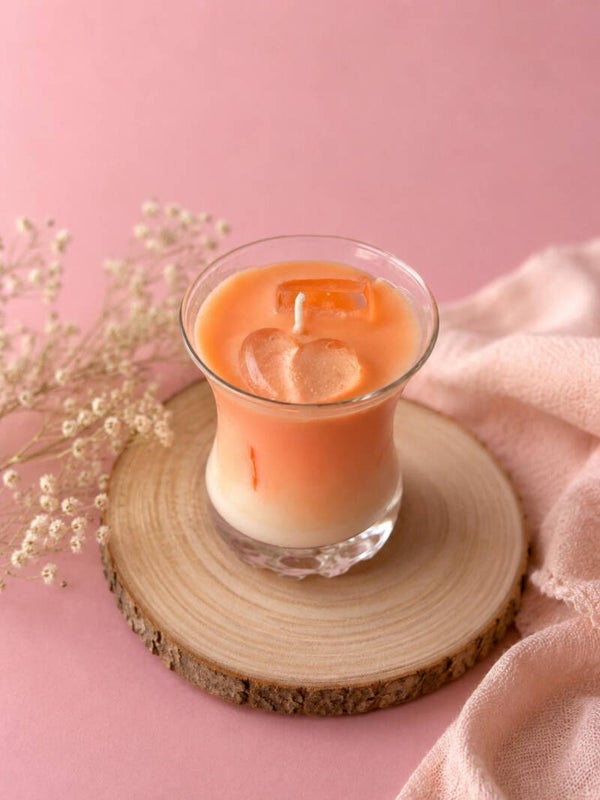 iced latte mango peach kaars