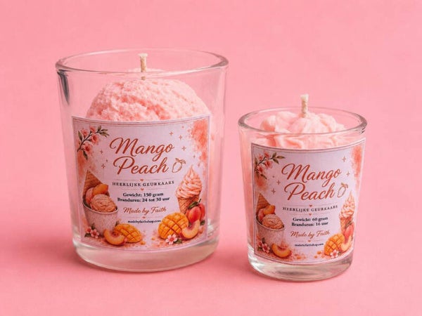 mango peach ijs kaars
