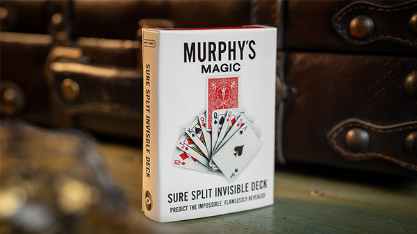 SURE SPLIT (Red) Invisible Deck Bicycle by Murphy's Magic