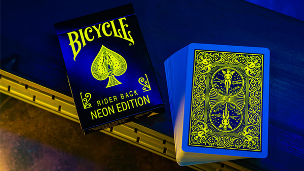 Mazzo di Carte Bicycle Neon Rider Back Yellow-Starburst Deck Playing Cards