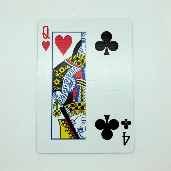 Carta Gaff Bicycle - Doppio Valore (Regina Cuori / 4 Fiori) - Dorso Rosso