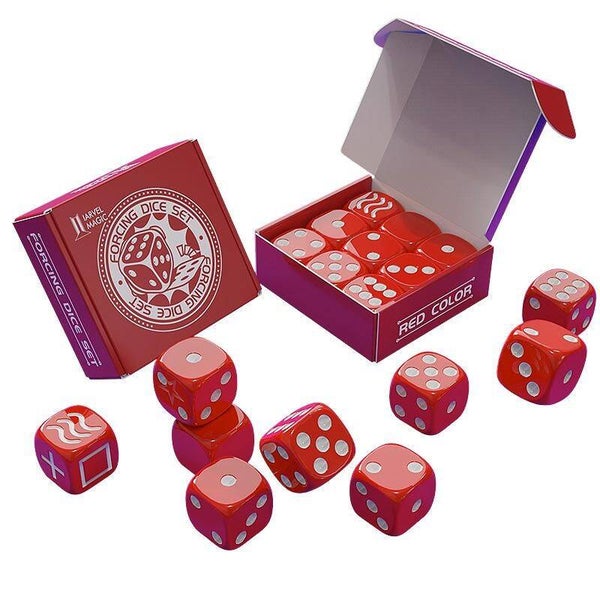 Forcing Dice Set by Iarvel Magic - Forcing plus Normal Dice - Red