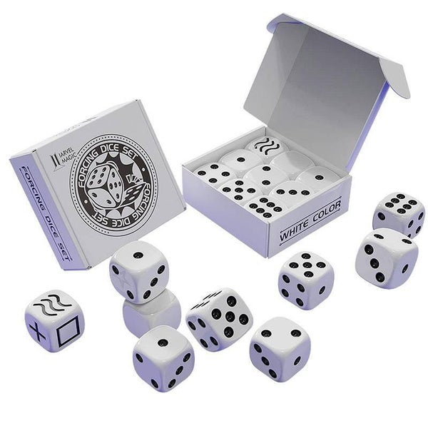 Forcing Dice Set by Iarvel Magic - Forcing plus Normal Dice - White
