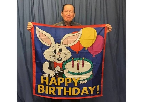 Happy Birthday Silk (90x90) by Ginn and Goshman
