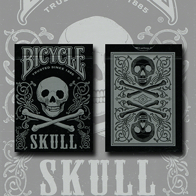 Mazzo di Carte Bicycle Skull Metallic (Silver) by Gambler's Warehouse