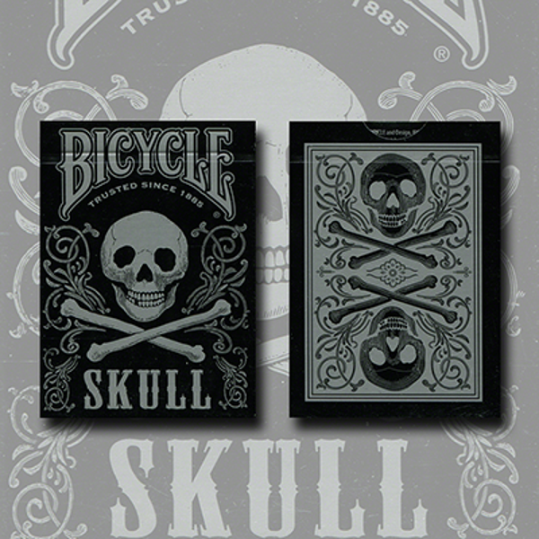 Mazzo di Carte Bicycle Skull Metallic (Silver) by Gambler's Warehouse