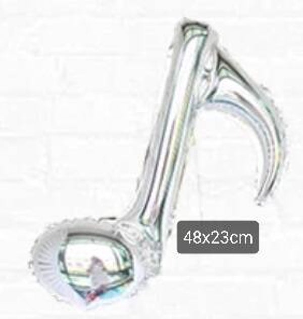 Muzieknoot * enkel * zilver