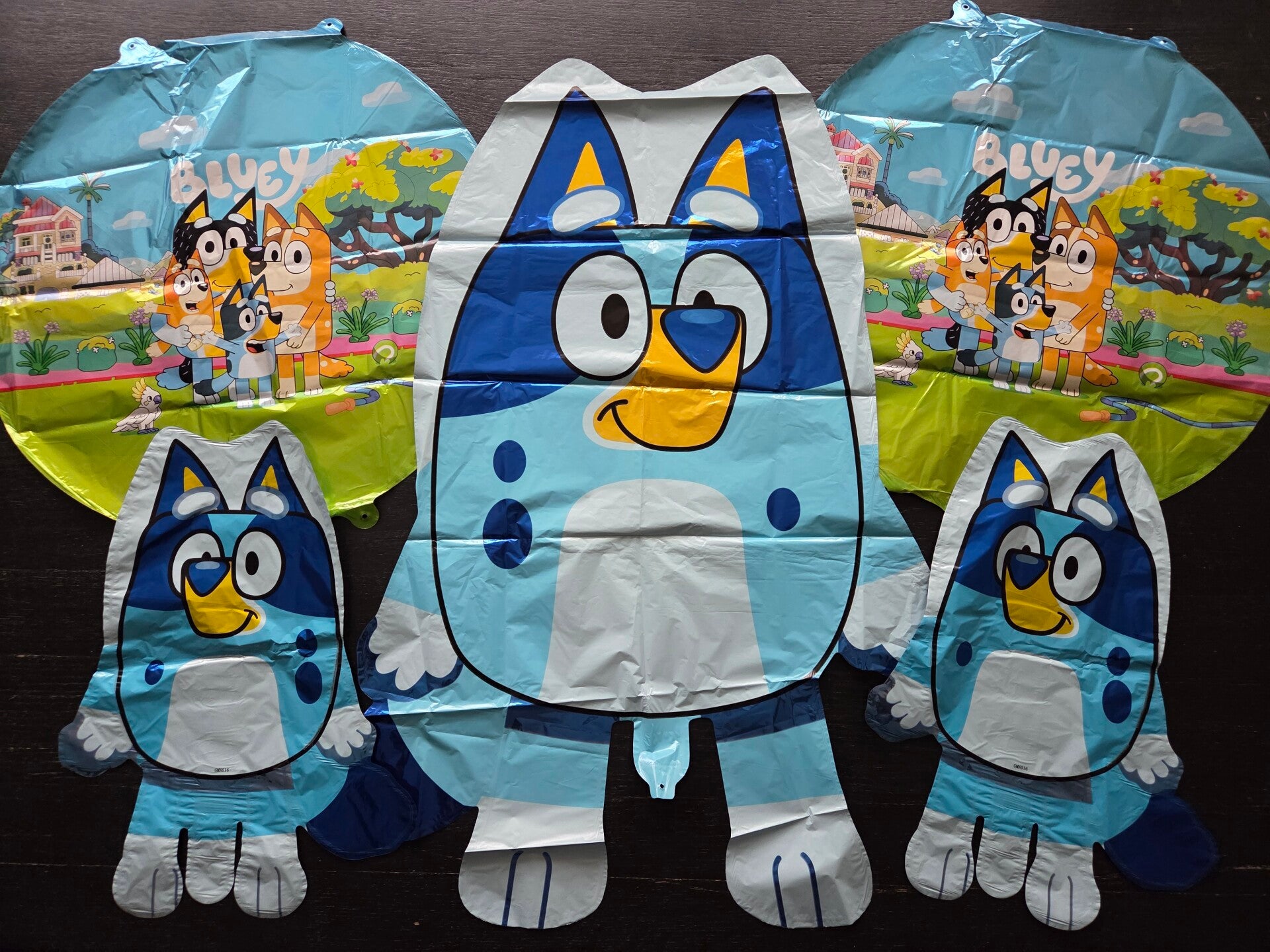 Set Bluey * grote bluey, 2 mini en 2 ronde
