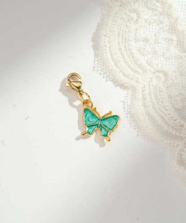 breloque papillon vert