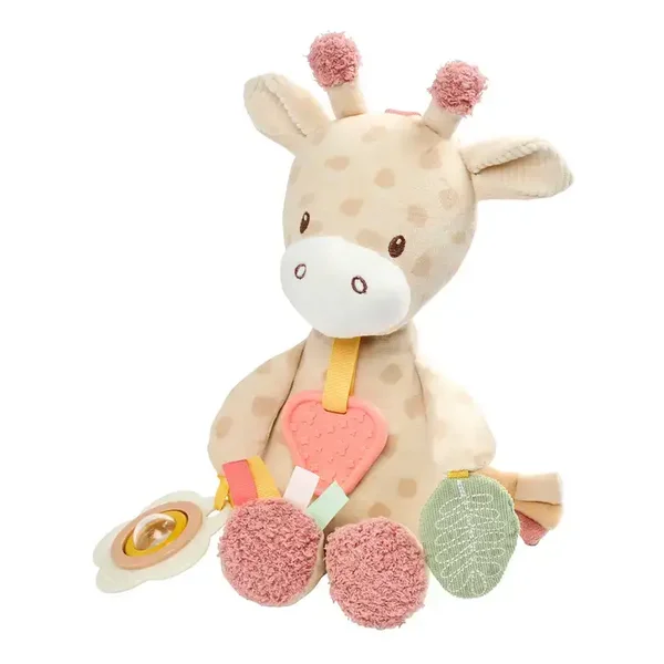 Nouveau  Jouet d'activité en peluche Girafe Gina - 30 cm - Peluche douce pour bébé - Multicolore