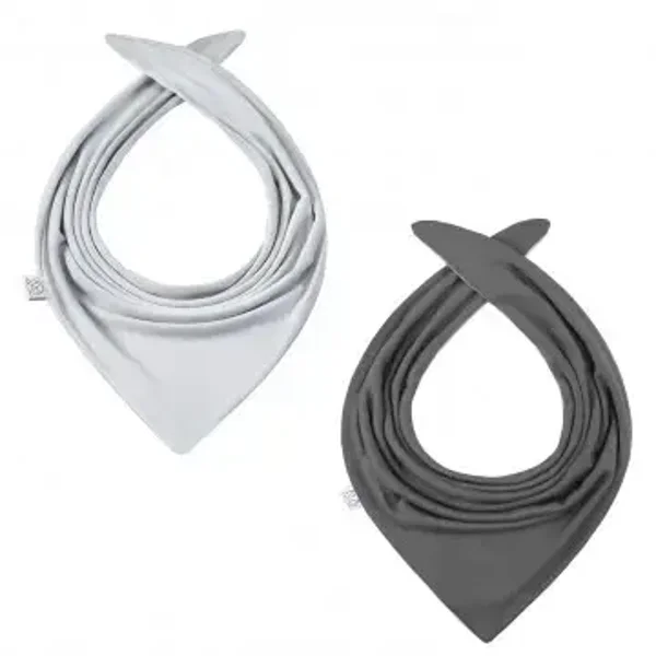 Écharpe réversible en bambou - gris clair-graphite