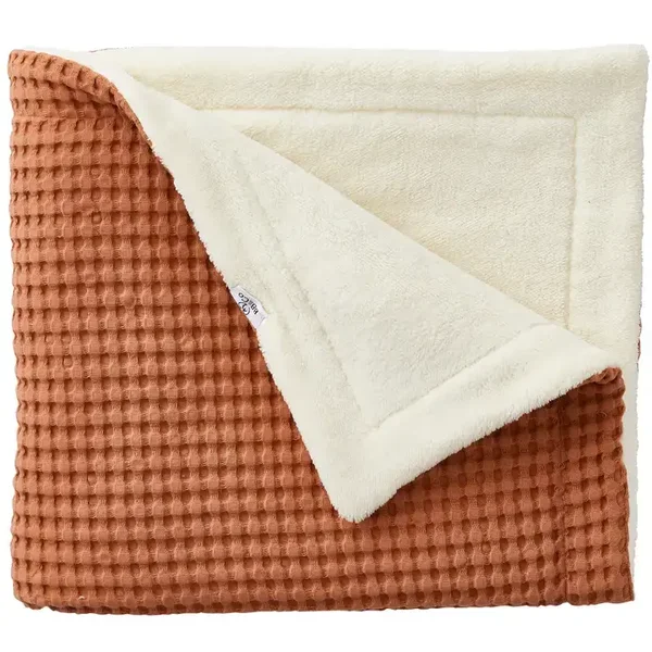 Maxi couverture bébé Coton Gaufré cassonade