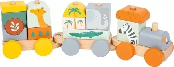 Train jouet en bois « Safari » | Jouets de motricité | Jouets en bois  small foot small foot
