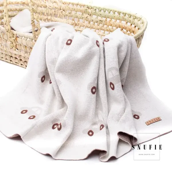 Couverture bébé | VOITURES | blanche