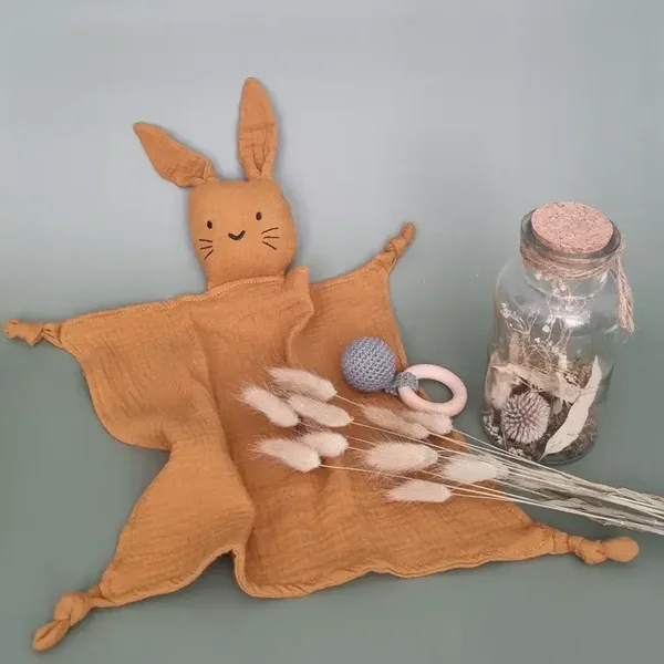 Peluche hydrophile Lapin - Jaune ocre