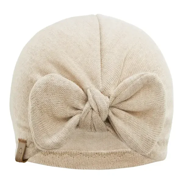 Turban en mérinos - beige