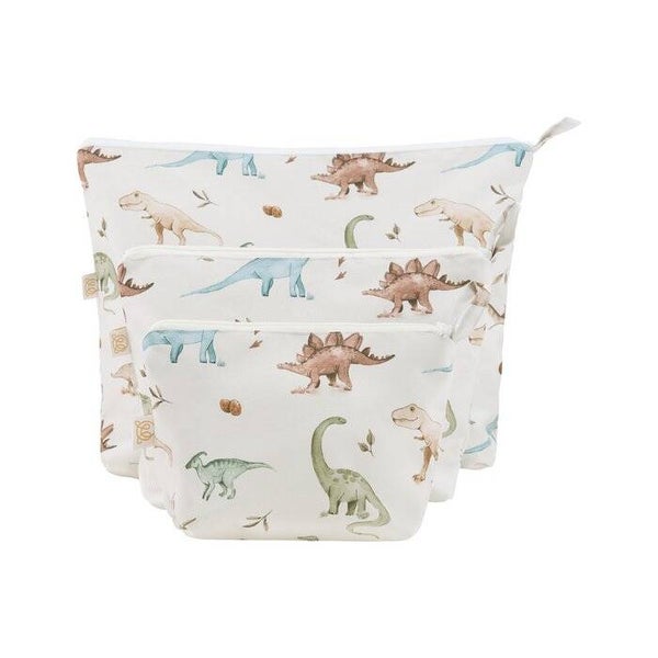 Trousses à cosmétiques imperméables - lot de 3 - Dino