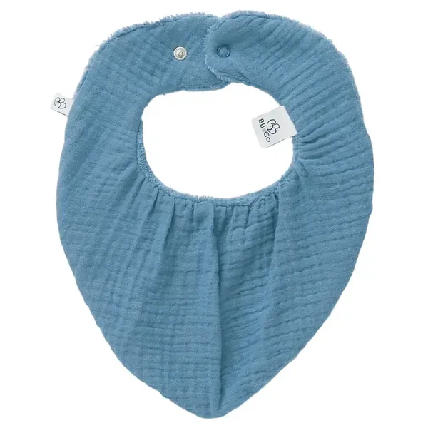 Bavoir-bandana réversible - Pierre Bleue