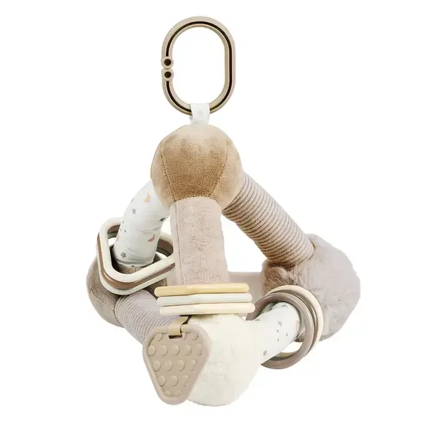 Nouveau  Pyramide d'activités douce Lapidou - 20 cm - beige