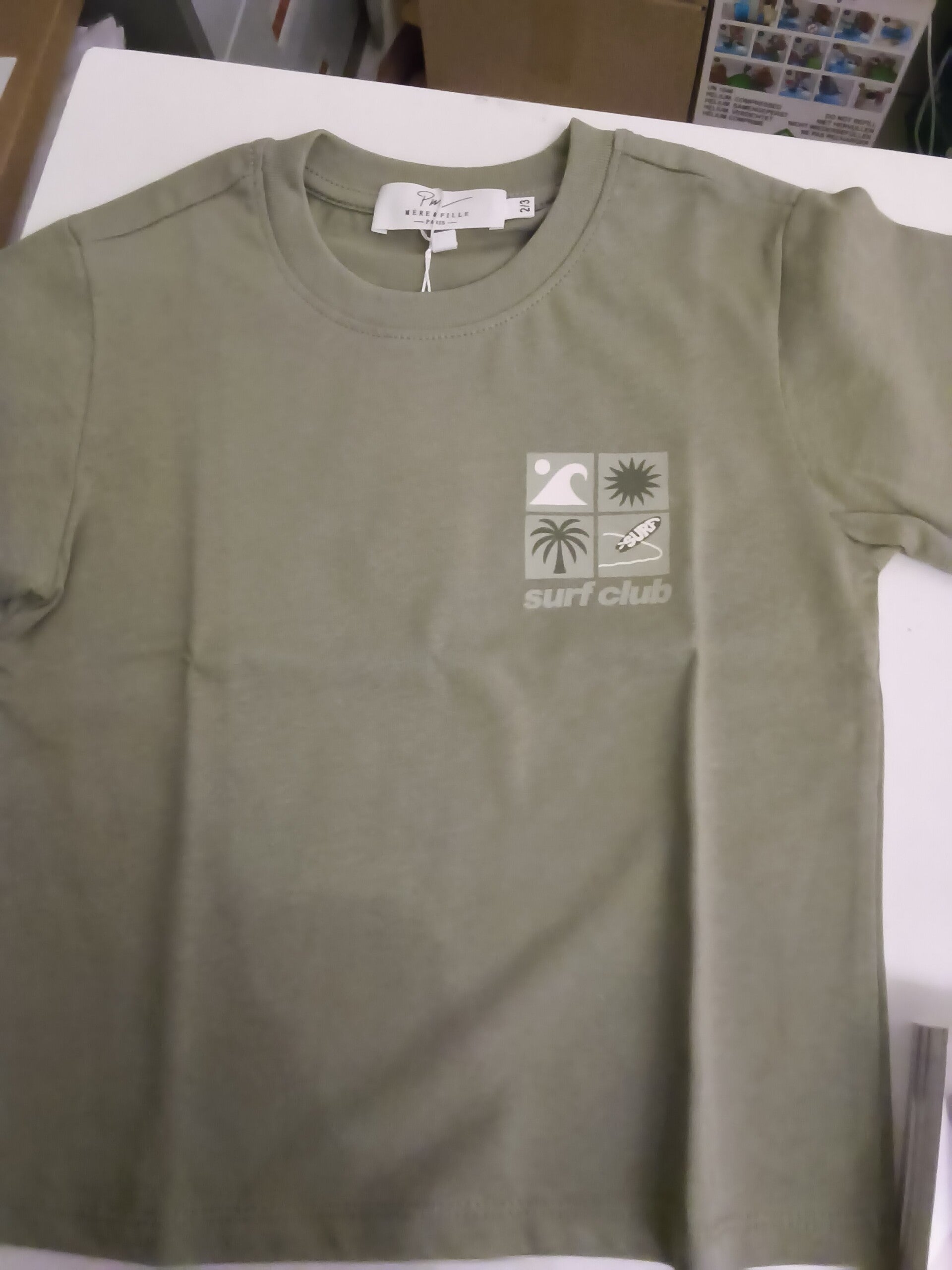 T shirt garçon vert