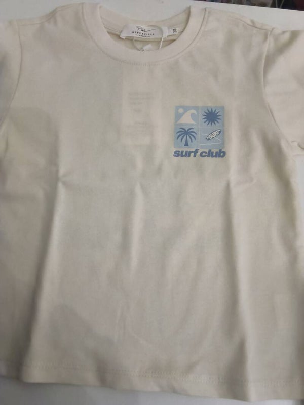 T shirt blanc cassé garçon