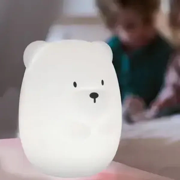 Ours en silicone avec veilleuse 15 cm