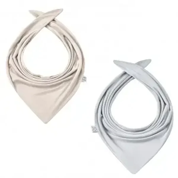 Écharpe réversible en bambou - gris-beige clair