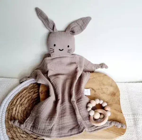 Peluche hydrophile Lapin - Sable  Rammelaartje Rammelaartje
