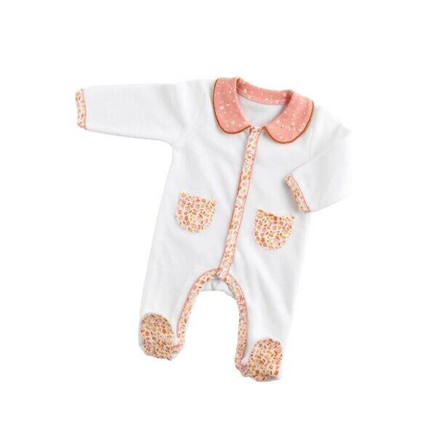 PYJAMA 1 MOIS AVEC COL MOTIF FLORAL ESMEE  Sauthon Sauthon