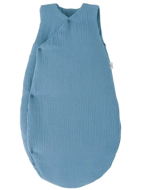 Gigoteuse forme kimono gaze de coton ouatiné - Pierre bleue