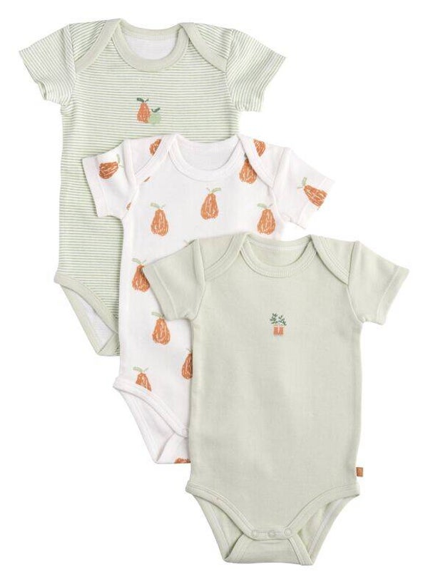 LOT DE 3 BODIES MANCHES COURTES BOTANICA 6 mois