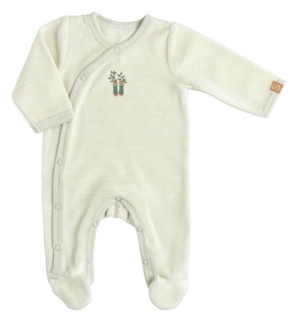 PYJAMA RAYURE VERTES BOTANICA 1 mois