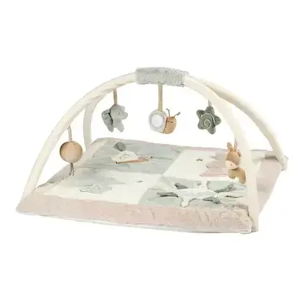 Nouveau  Tapis de jeu carré LouLou avec arches arrondies - 80 x 80 cm - Tapis d'activité pour bébés - Couleurs douces