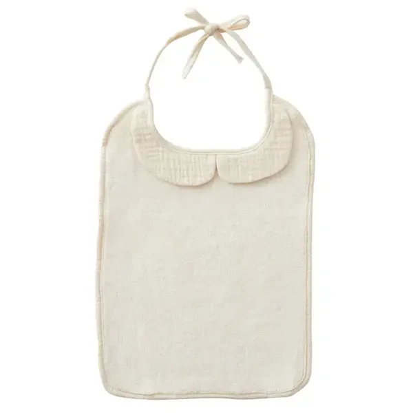 Grand bavoir bambou et gaze de coton - Mousse de lait