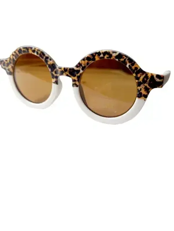 Lunettes de soleil Rétro léopard crème enfants | Lunettes de soleil pour enfants  Happy by Lies Happy by Lies