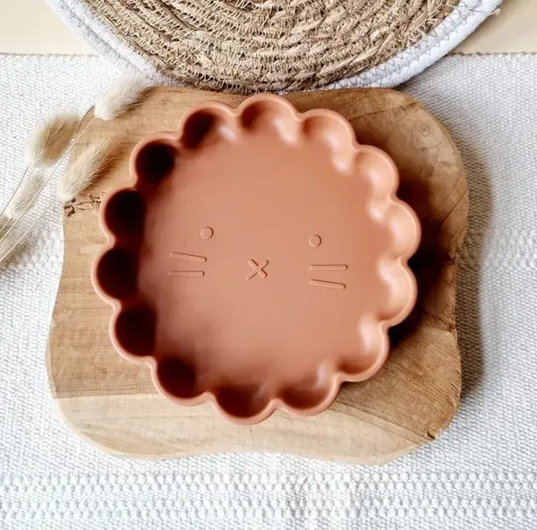 Assiette Silicone Lion - Rouille