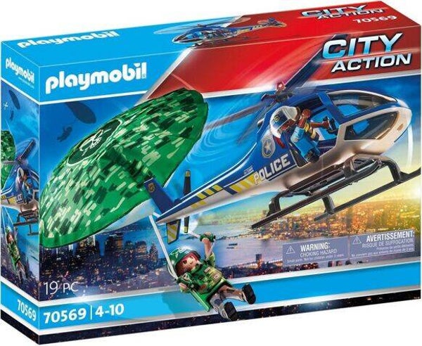 Playmobil 70569 - Hélicoptère de Police et Parachutiste  Playmobil® Playmobil®