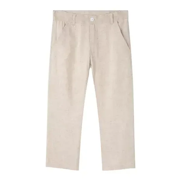 pantalon habillé long beige pour junior garçon 10 ans