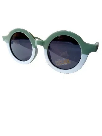 Lunettes de soleil enfant Retro Vert/blanc | des lunettes de soleil  Happy by Lies Happy by Lies