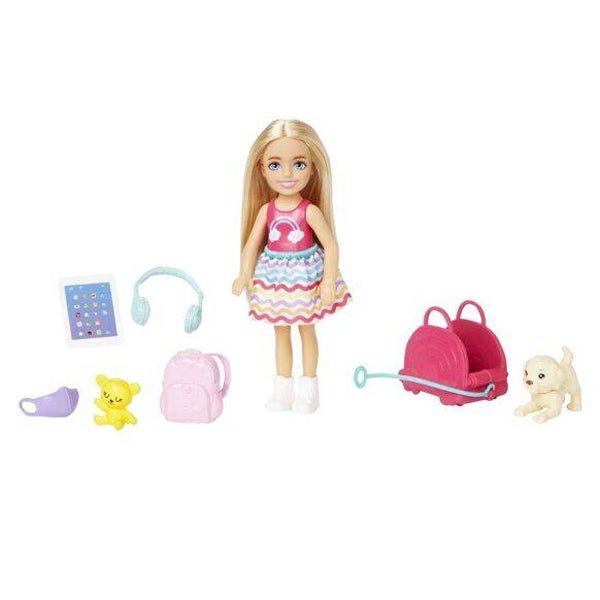 Mattel - Réf : HJY17 - Barbie - Coffret Poupée Chelsea En Voyage - Coffret Poupée Mannequin - 3 Ans Et +  Mattel Mattel