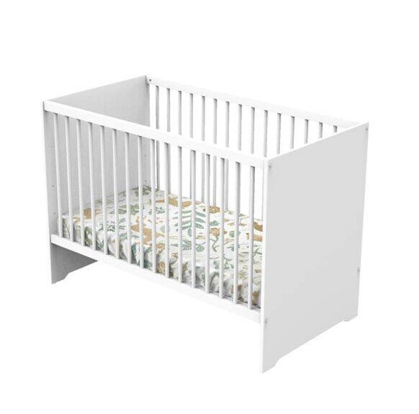Lit bébé 120 x 60 en bois blanc - FIRST  Sauthon Sauthon