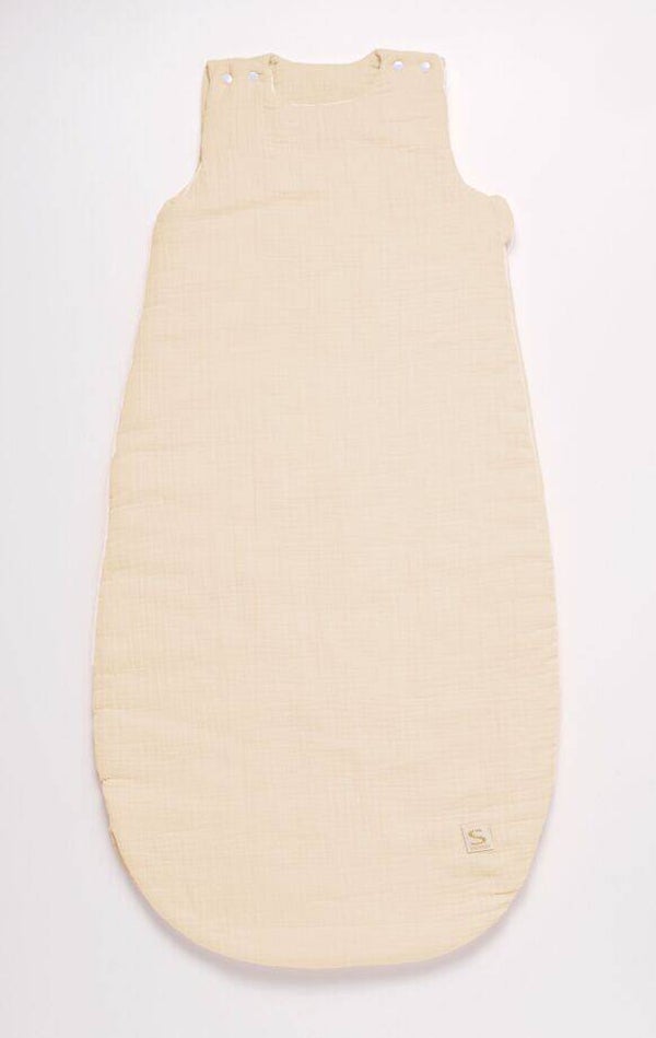 Gigoteuse bébé hiver en double gaze de coton - UNI VANILLA