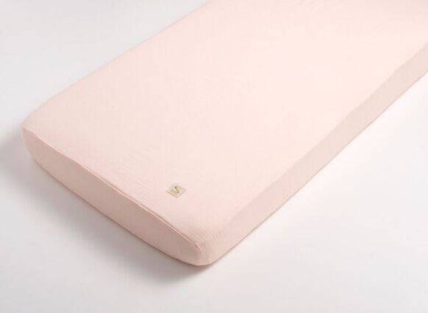 Draps housse bébé en coton bio - UNI PETALE  Sauthon Sauthon