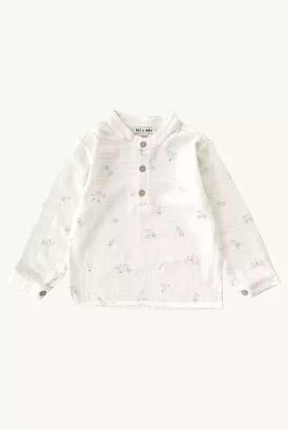 Chemise bébé / enfant 100% gaze de coton avec imprimé jardinage  Eli & Nev Eli & Nev