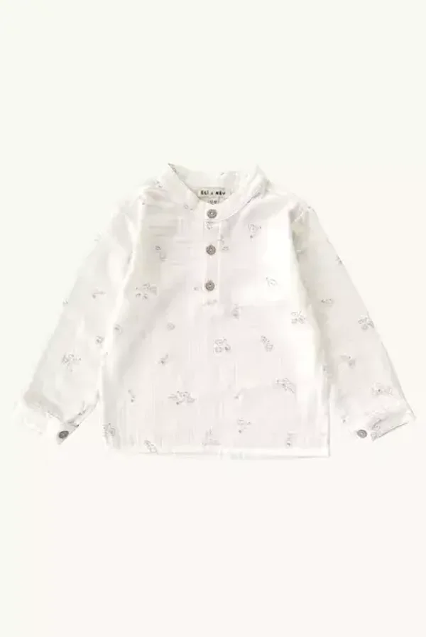 Chemise bébé / enfant 100% gaze de coton avec imprimé jardinage  Eli & Nev Eli & Nev