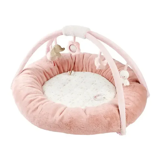 Tapis de jeu FanFan Baby avec arches – 90 cm – Tapis d'activité pour bébé – Bords rembourrés