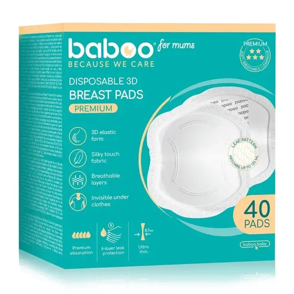 Coussinets d'allaitement jetables de qualité supérieure BABOO® (40 pièces)